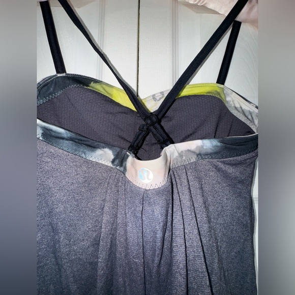 Lululemon Pure Focus Tank Size 2 Citron Tinted Canvas gray. Tag removed. GUC - Picture 4 of 11